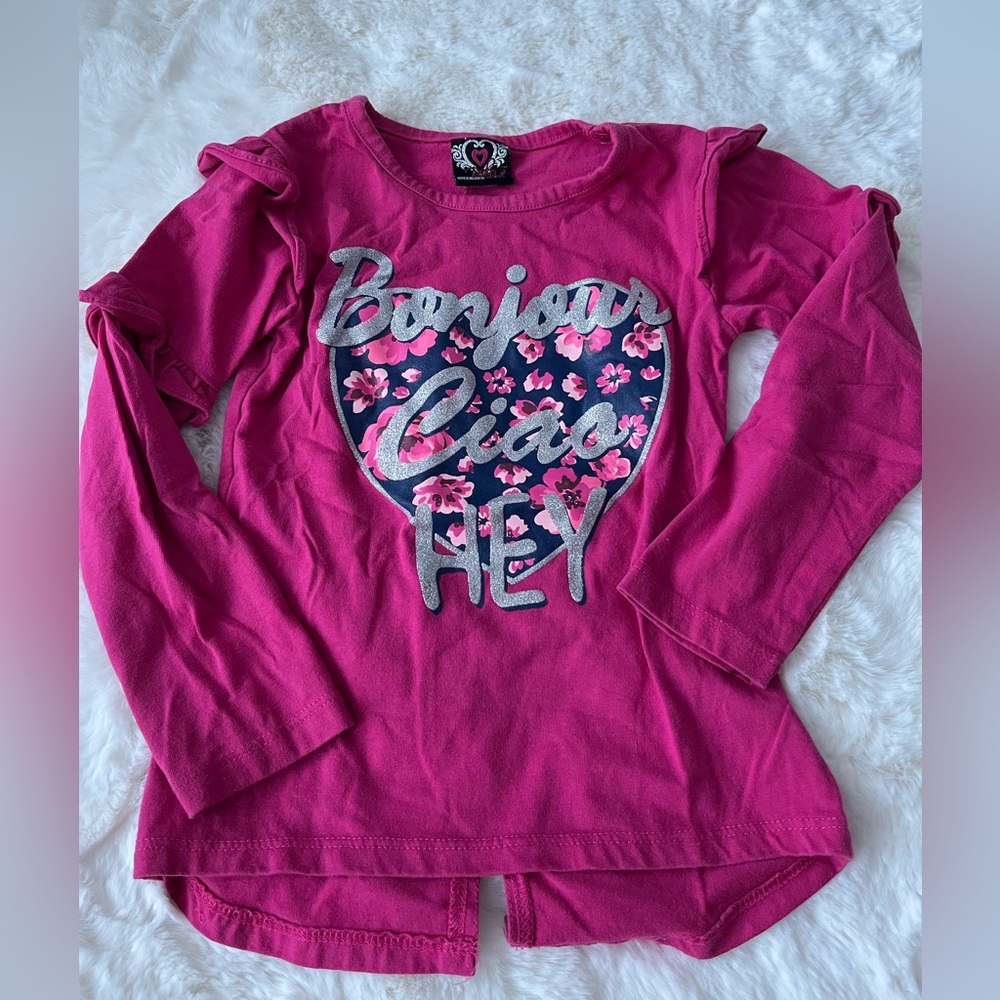 Source Unknown Pink Long Sleeve Tee Graphic Design